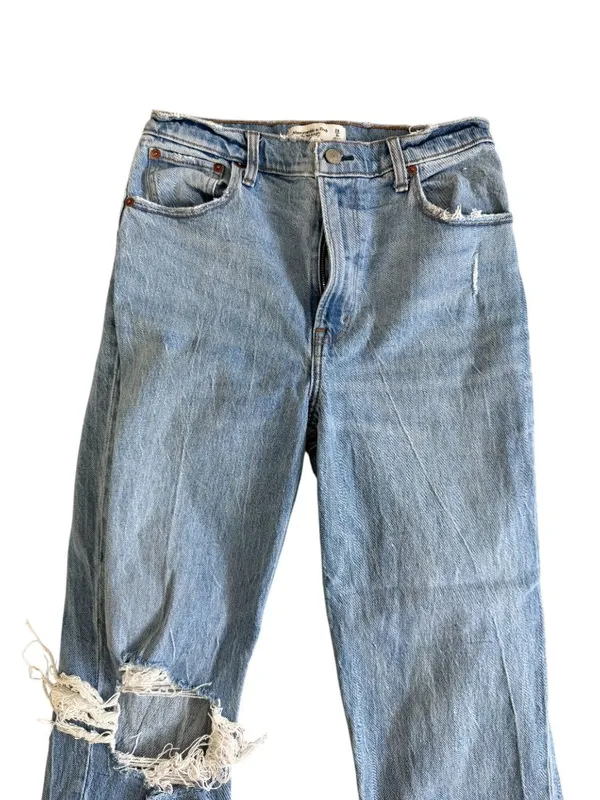 ABERCROMBIE & FITCH Ultra High Rise 90s Denim Jeans Size US 6 - Image 5