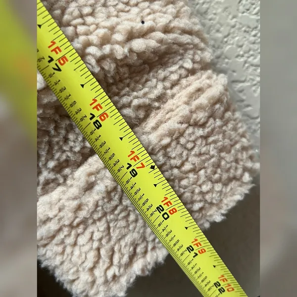 American Eagle Women’s Mid Length Sherpa Teddy Tan Color Coat Size-M - Image 7
