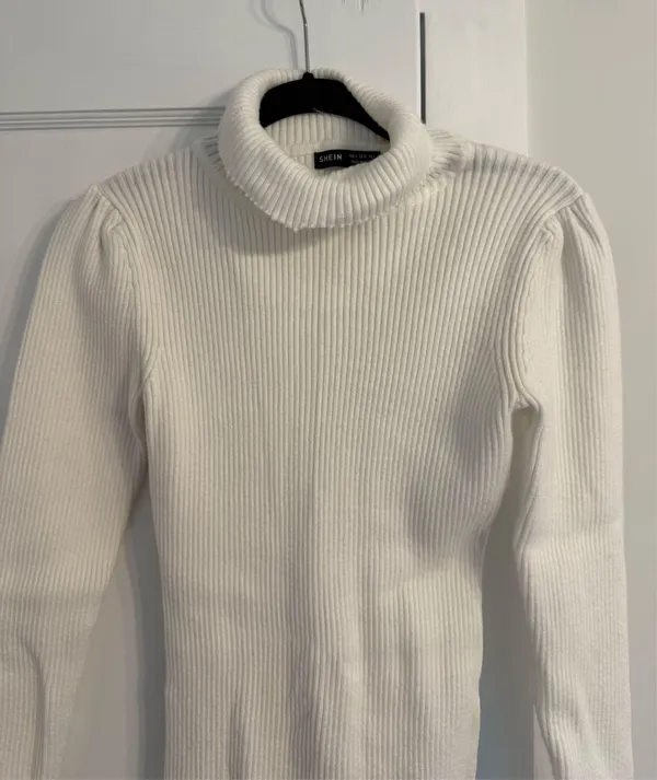 SheIn White Sweater Dress - Image 3