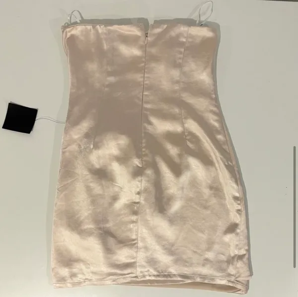 Lulu's Tan Strapless Sheath Dress Cocktail - Image 2