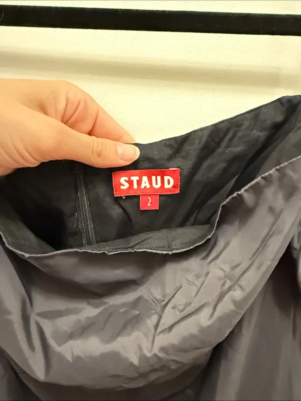 Staud Black Bubble Mini Dress - Image 3