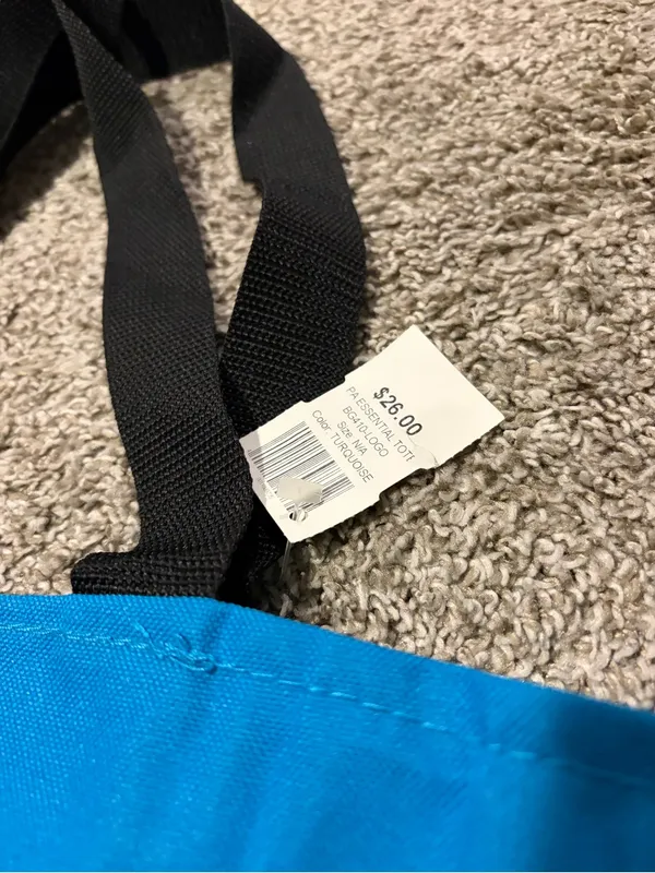 Blue Tote Bag with Black Handles - Image 2