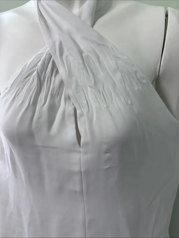 Aritzia Talisman White Halter Top XL - Image 7