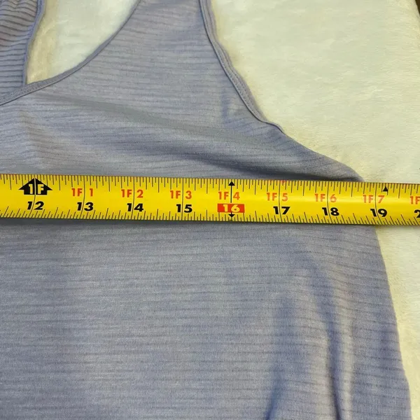 Lululemon Purple Silver Striped Singlet Athletic Tank 10 Women - Image 8