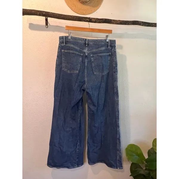 Old Navy Extra High Rise Wide Leg Denim Secret Pockets Jeans Size 12 - Image 13