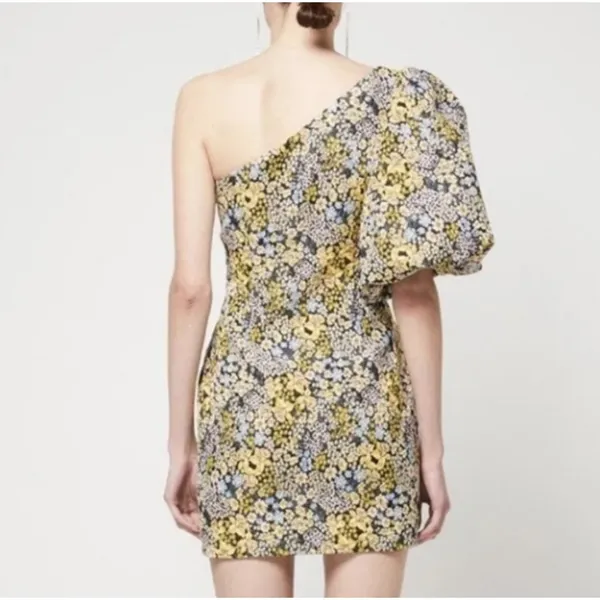 NWT Atoir Dare‎ to Love Jacquard Puff Shoulder Mini Dress in Cameo Bloom - Image 9