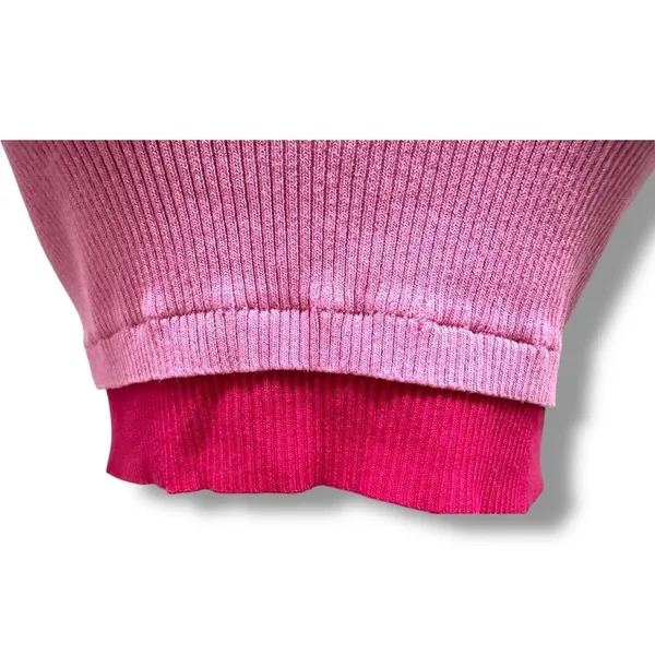 299 Cider | EUC Pink Ribbed Knit Double Strap Crop Top (Size S) - Image 6