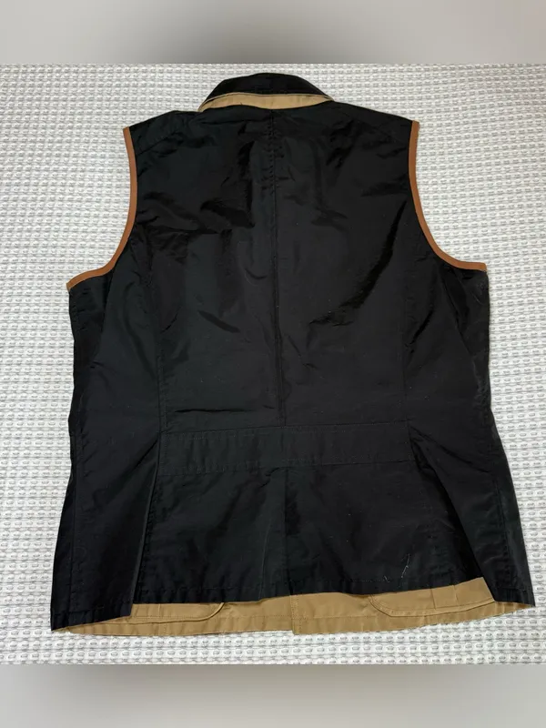 Ralph Lauren Khaki Black Reversible Field Vest Equestrian Size Large Classic - Image 12