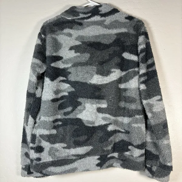 Weekending Sherpa Pullover Womens Small Black Gray‎ 1/2 Zip Warm Long Sleeve - Image 3