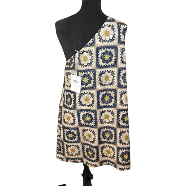 NWT Seven Wonders Rowena One‎ Shoulder Mini Dress XL Celestial Sun Patchwork - Image 10