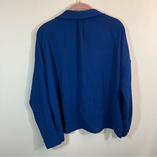 Amanda Uprichard NWT Leslie Blouse in Blue Women’s Size Small MSRP $268‎ - Image 11