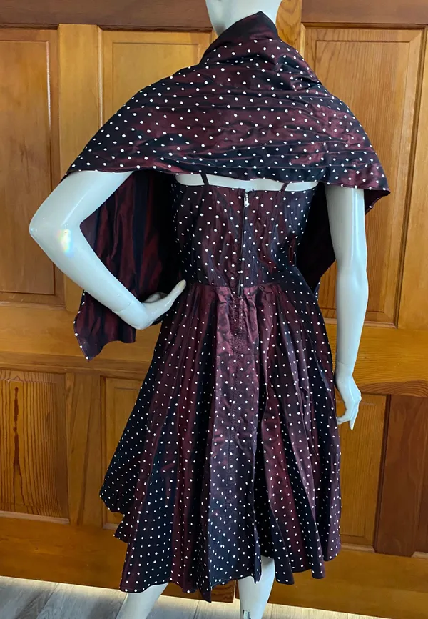 Vintage 50s/60s Full Circle Cocktail Party Dress XS/S - Image 4