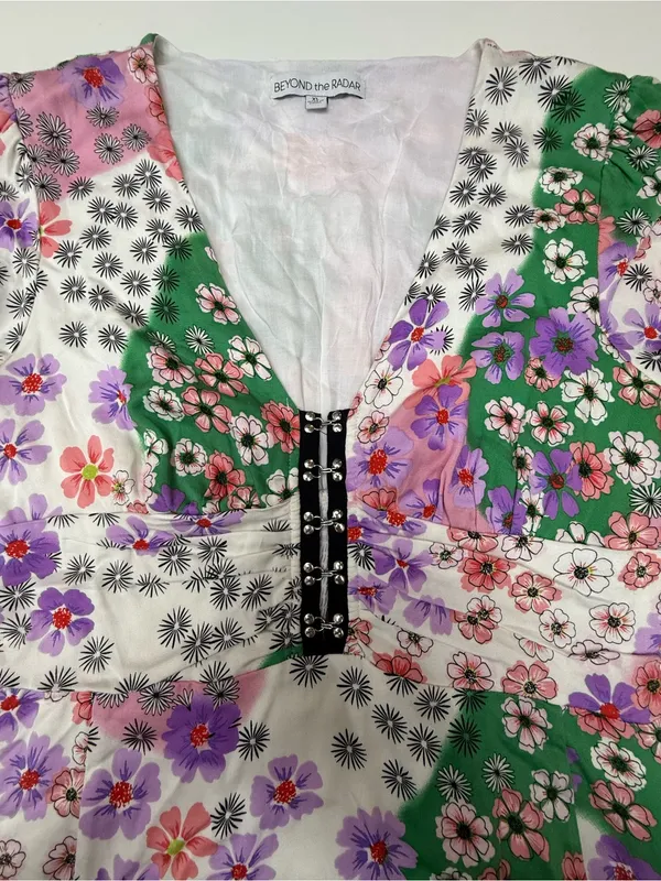 Beyond the Radar mixed floral print corset mini dress size XL - Image 10