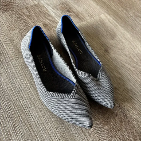 Rothy's The Point Cloud Grey Birdseye Flats - Image 5