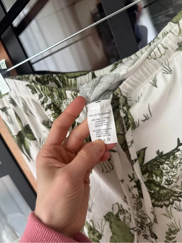 The Cat’s Pajamas Woodside Pima Knit Capri pants modal deer toile owl forest - Image 5