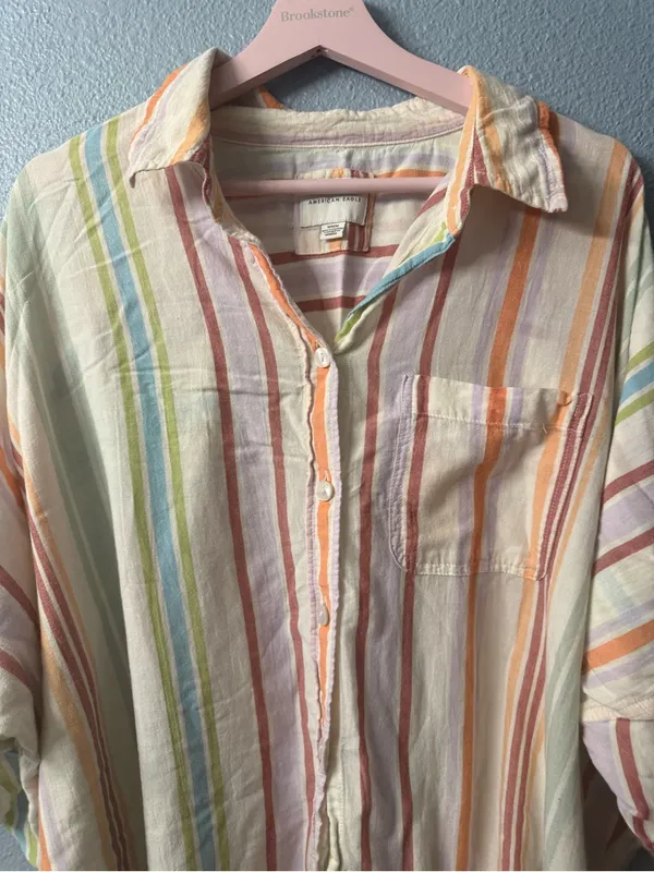 American Eagle AE Oversized Beach Shirt size M - Image 2