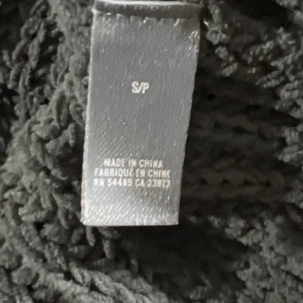 Aerie Turtleneck Sweater Women S Grey Shaker Stitch Ribbed Knit Oversized Chunky - Image 4