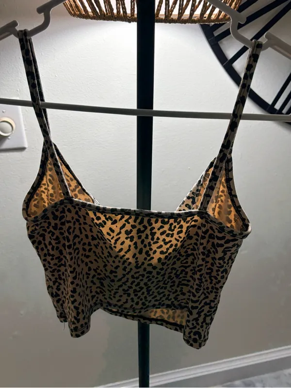 Leopard Print Spaghetti Strap Camisole - Image 3