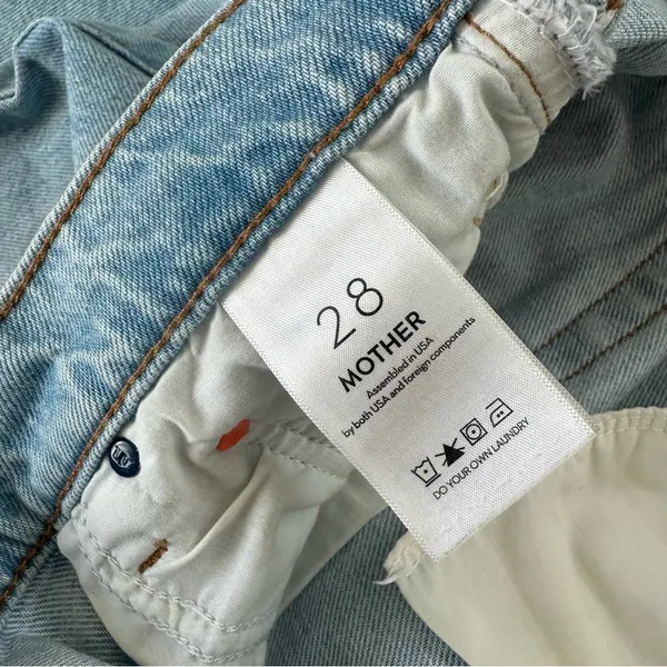 MOTHER Snacks High Waisted Twizzy Skimp Jeans Just a Nibble, 28 - Image 4