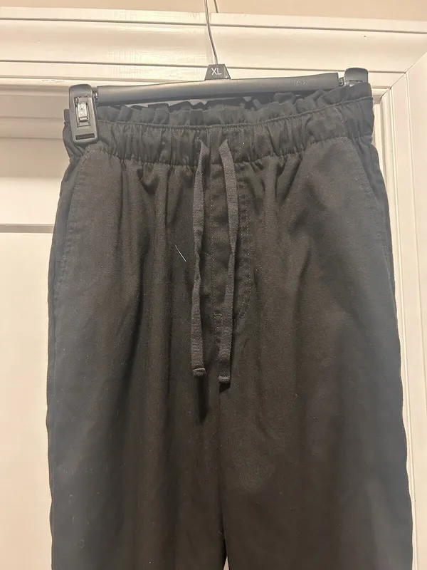 Abercrombie & Fitch Women’s Black Size XXS Linen Blend High-Rise Wide Leg Pants - Image 2