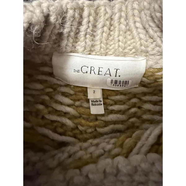 The Great. Pullover Wool Sweater Knit‎ Western Fair Isle Geometric Copenhagen - Image 5