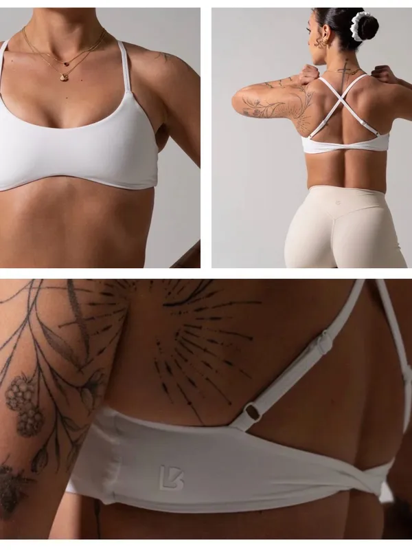 Buffbunny Collection Barre Sports Bra White Size XXL - Image 2