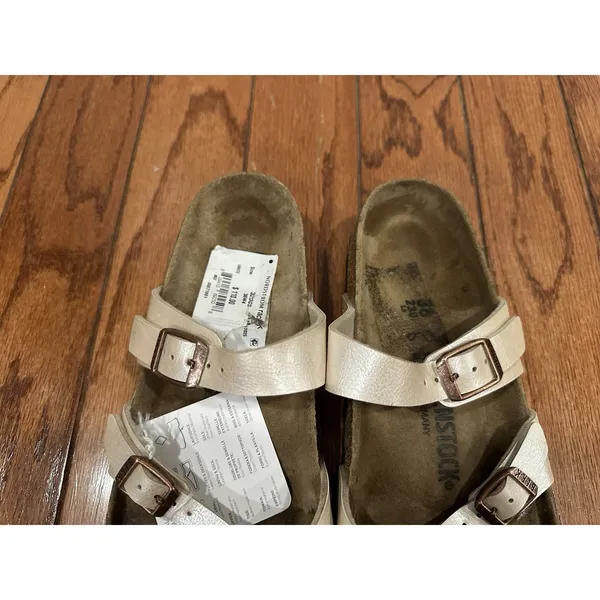 Birkenstock Mayari Graceful Pearl White Womens Birko-Flo EU 36 - Image 3