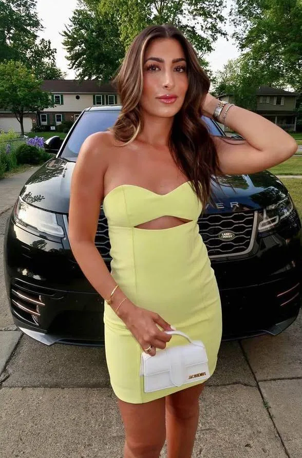 ZARA Bodycon Strapless Mini Lemon Party Coctail Shower Bridal 🍋Dress - Image 14