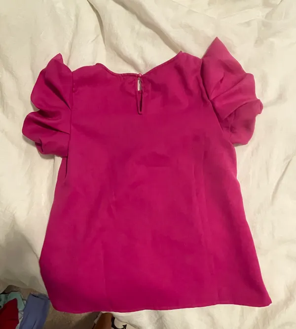 Boutique Ruffle Sleeve Top Purple Size XS - Image 3
