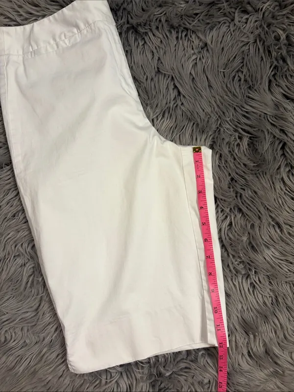 Talbots stretch cotton twill Bermuda length shorts white 10 - Image 7
