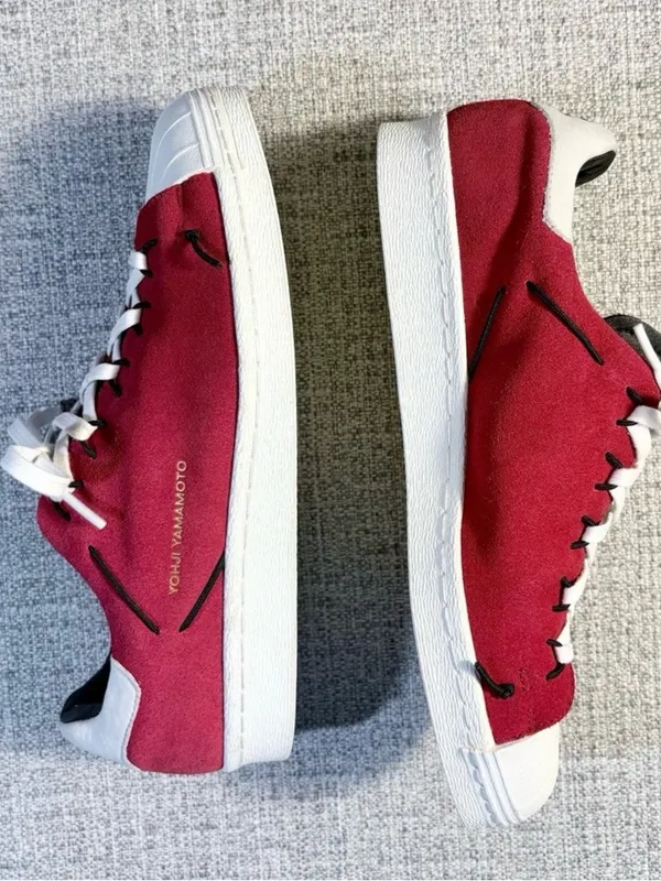 💥Adidas Y-3 Yohji Yamamoto Super Knot Chili Pepper Red Suede Sneakers W 6.5🧡 - Image 6