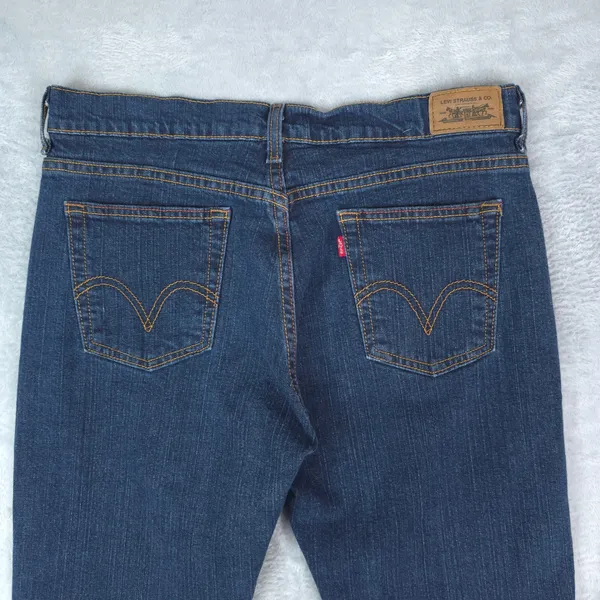 Vintage‎ Levis 515 Bootcut Jeans Women 8L (33x35) Dark Wash Blue Stretch Y2K - Image 4