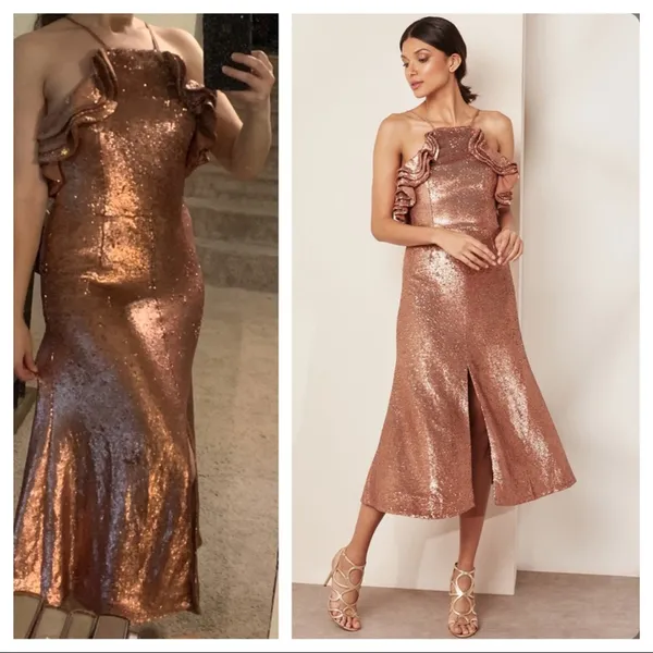 C/Meo Collective metallic sequin midi dress - Image 2