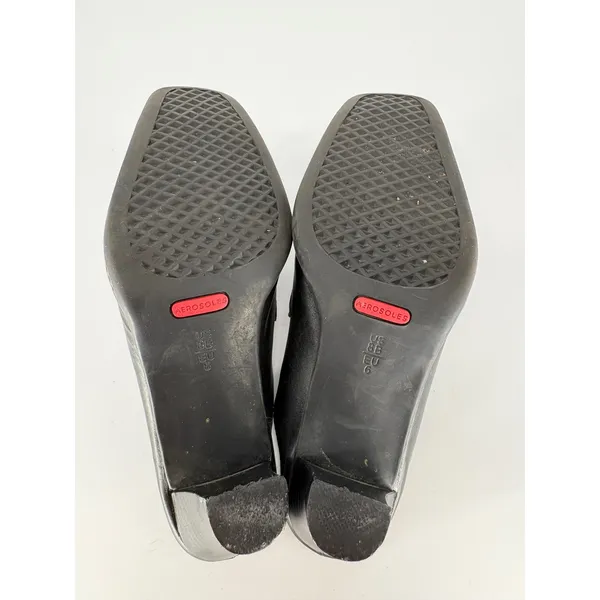 Aerosoles Cinch Worm‎ Heeled Mules 8M Black Leather Square Toe Buckle Slip On - Image 7