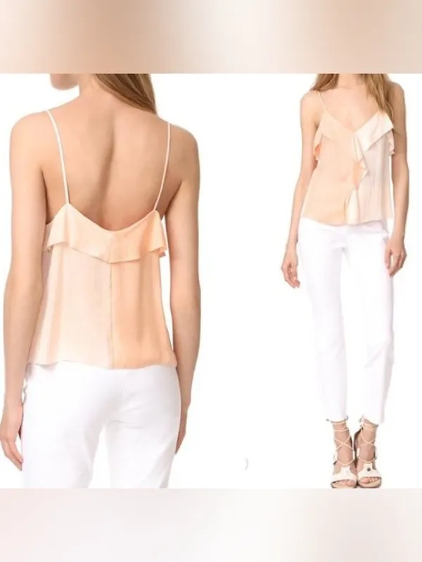 Rag & Bone Posta Cami in Bright Peach Medium - Image 2