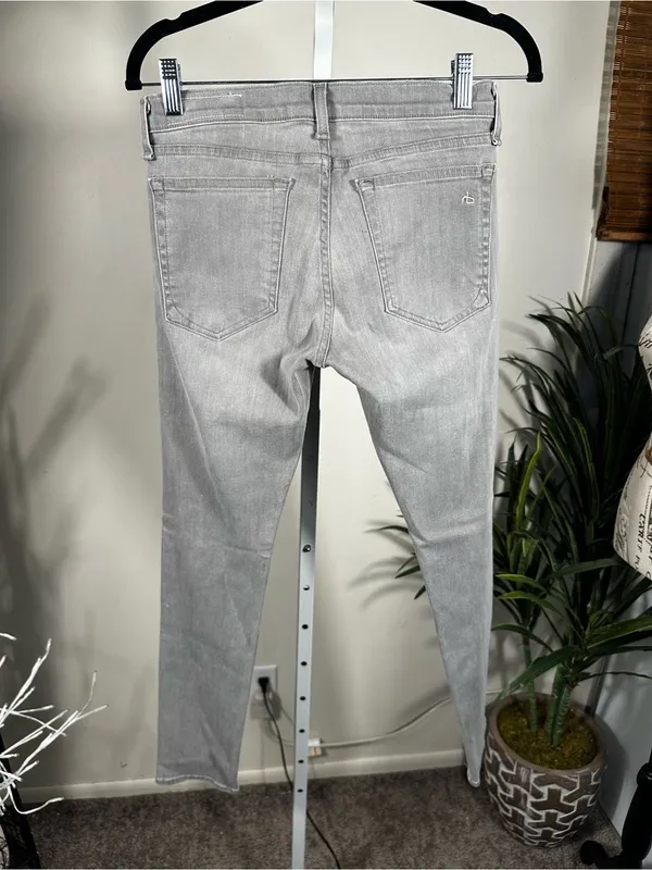 J130. Rag & bone slim fit Women’s Grey Jeans - Image 6