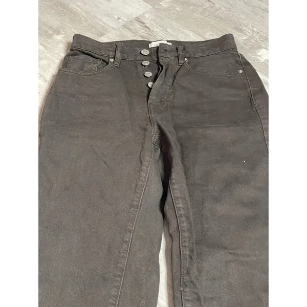 PacSun Dad Jeans Denim Womens 23‎ Green High Waist Straight Button Fly Z-339 - Image 5