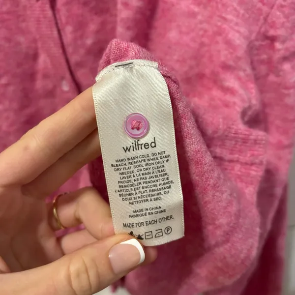 Aritzia Wilfred Pink Cardigan Sweater - Image 7