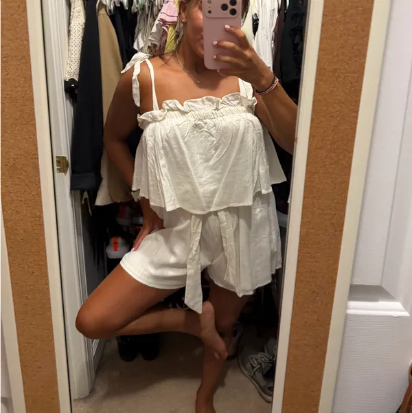 Hello Molly White Romper - Image 5