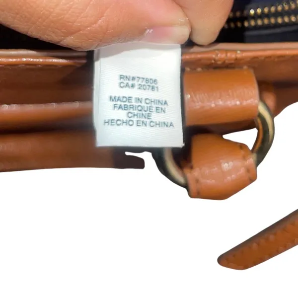 Tommy Hilfiger Brown Leather Large Tote Handbag Purse Classy Satchel Stylish - Image 7