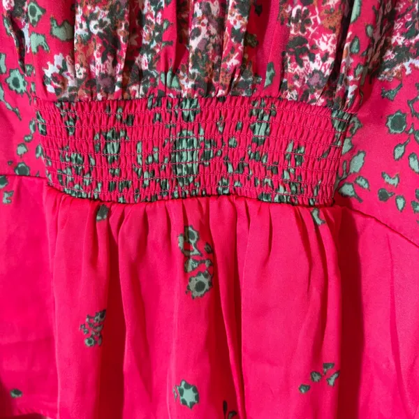 Free People Run Free‎ Blouse in Pink Combo Size XS - Image 9