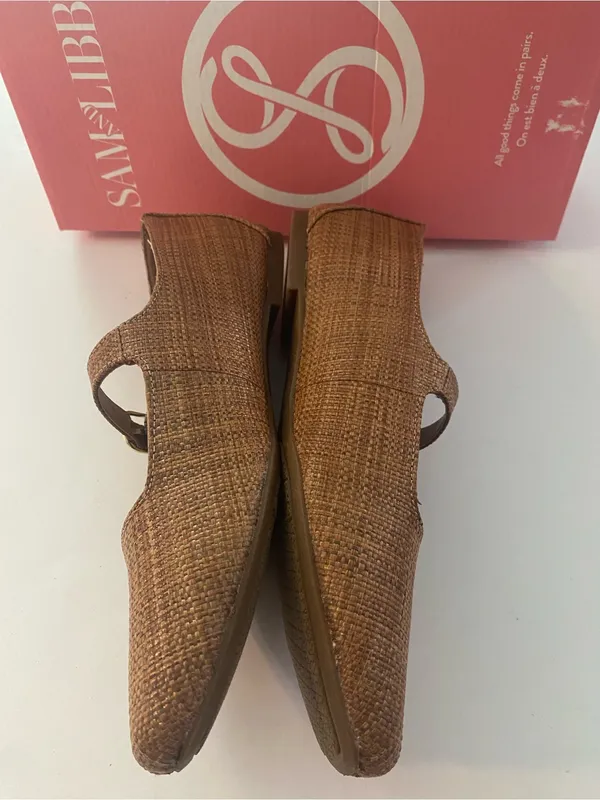 NWT Sam & Libby Women’s Fredi Tan Textured Mary Jane Flats with Buckle - Image 6
