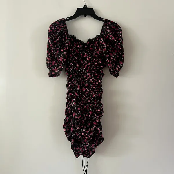 For Love and Lemons Melrose Floral Ruched Lace Mini Dress Size XS - Image 3