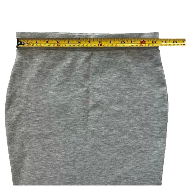 Cotton On Knit Pencil Skirt Women’s XS Gray Knee Length Corpcore Office Workwear - Image 5