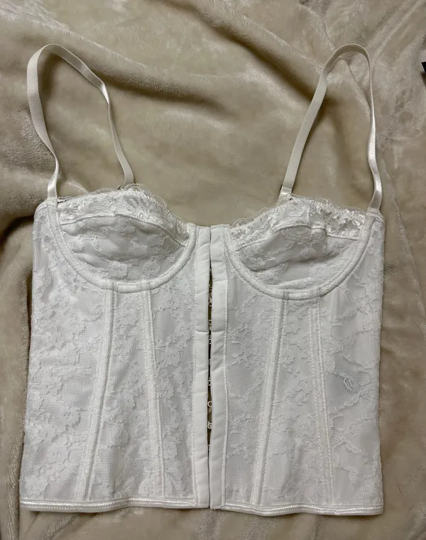 Corset Top White Size XS - Image 3