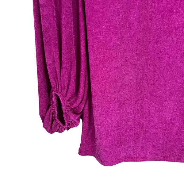 Lucy in the Sky Balloon Sleeve Mini Dress Fuchsia Pink Flirty Birthday Size M - Image 4