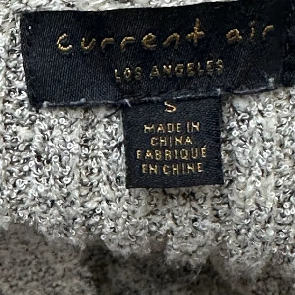 Current Air Los Angeles‎ Womens Size Small Cable Knit Sweater Shirt Short Sleeve - Image 5