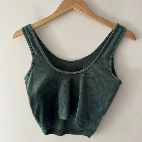 Aerie‎ Green Velvet Recharge Least Support Bralette Crop Top - Image 3
