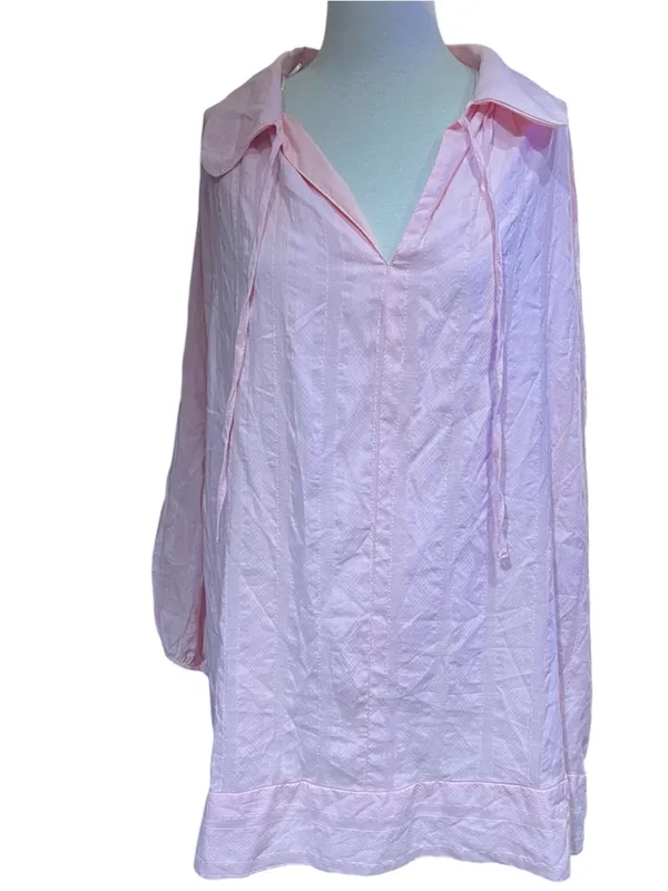 Artisan balloon GiGiO sleeve mini tunic dress, pink size L - Image 2