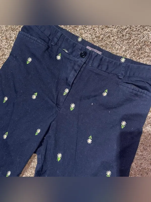 Laura Scott cropped embroidered trousers - Image 2